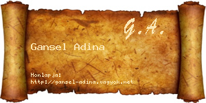 Gansel Adina névjegykártya